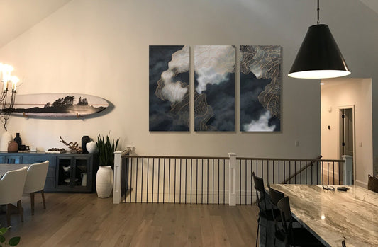 Tryptic Commission Paintings Process